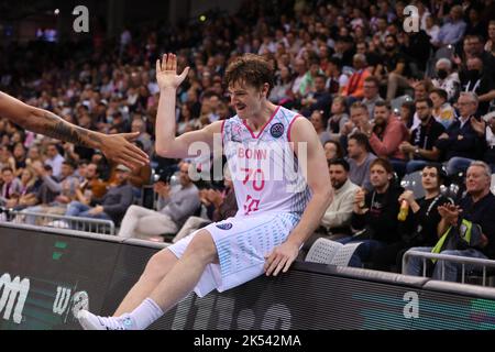 Finn Delany (Bonn), BCL Group B, Telekom paniers Bonn vs Unihotels Reggio Emilia, Bonn, Allemagne. 05th octobre 2022. Dôme Telekom. Crédit : Juergen Schwarz/Alay Live News Banque D'Images