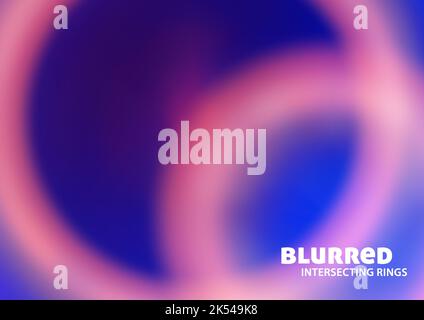 Anneaux d'intersection flous sur fond bleu outremer. Motif graphique vectoriel Illustration de Vecteur
