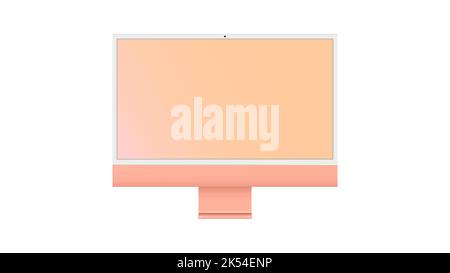 Computer display with blank screen. Computer monitor mockup banner. Computer realistic mockup. Monitor allow you to display your designs and layouts Illustration de Vecteur