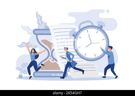 Le concept permet de gagner du temps et de l'argent. Le temps, c'est de l'argent. Affaires et gestion, le temps, c'est de l'argent, des investissements financiers dans la croissance des revenus futurs des marchés boursiers. f Illustration de Vecteur