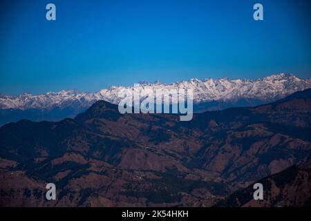 Belle vue sur les montagnes à shimla Banque D'Images