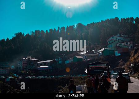 Belle vue sur les montagnes à shimla Banque D'Images