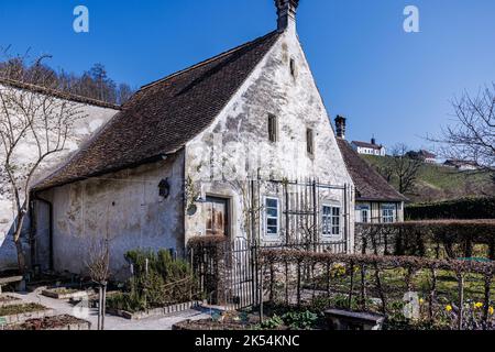 Une façade de bâtiment sur la maison Monk dans le monastère de Chartreuse d'Itingen Banque D'Images