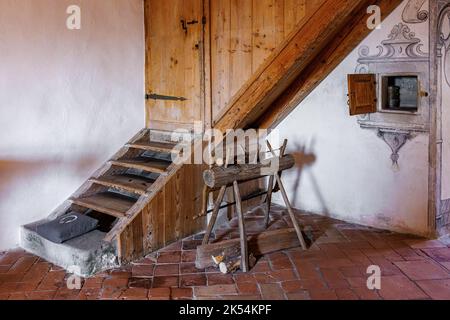 Un intérieur de la maison Monk dans le monastère de Chartreuse d'Itingen Banque D'Images