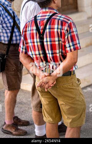 Les Allemands en Espagne célèbrent l'oktoberfest Banque D'Images