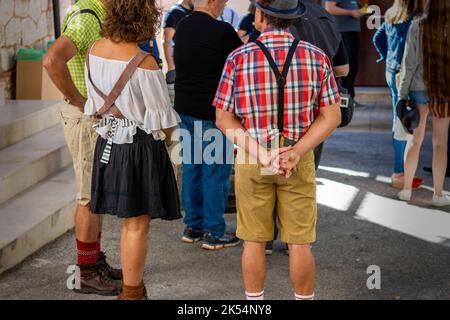 Les Allemands en Espagne célèbrent l'oktoberfest Banque D'Images