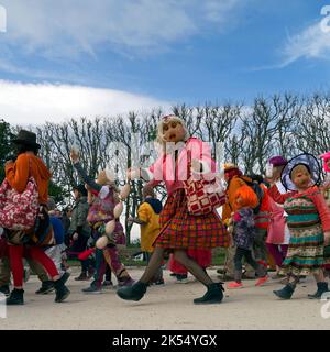 Carnaval occitan organisé par les écoles de Calandetas à Montpellier, Occitanie, France Banque D'Images