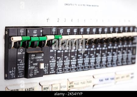 Carte de distribution d'électricité principale connectée à une source d'alimentation alternative en temps de crise d'électricité et de coupure du réseau Banque D'Images