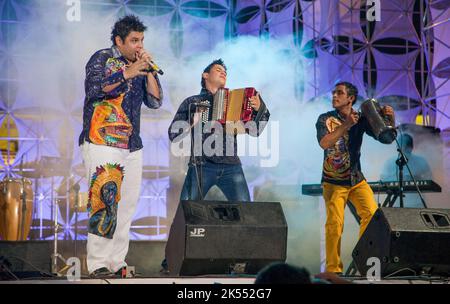 Colombie, Carnaval dans le nord de la ville de Barranquilla est le plus important dans le pays et célèbre dans le monde. Les nombreuses défilés et la fête de la musique Banque D'Images