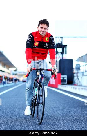 Suzuka, Japon, 6th octobre 2022. Charles Leclerc (mon) Ferrari. Grand Prix japonais, jeudi 6th octobre 2022. Suzuka, Japon.Credit: James Moy/Alamy Live News Banque D'Images