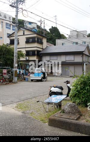 Irago, Aichi, Japon, 2022/24/09 - rues de l'île de Kamishima. L'île est le cadre du roman de 1954 de Yukio Mishima le son des vagues, et Banque D'Images