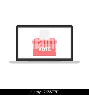 Vote en ligne sur votre appareil Illustration de Vecteur