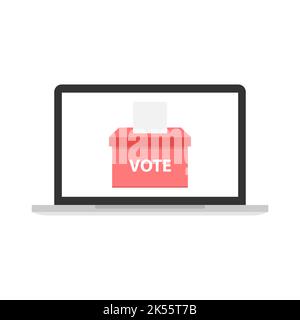 Vote en ligne sur votre appareil Illustration de Vecteur
