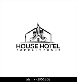 MAISON HÔTEL / logo inspiration Illustration de Vecteur