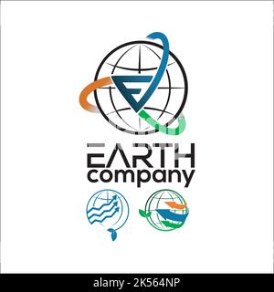 société de la terre / logo inspiration Illustration de Vecteur