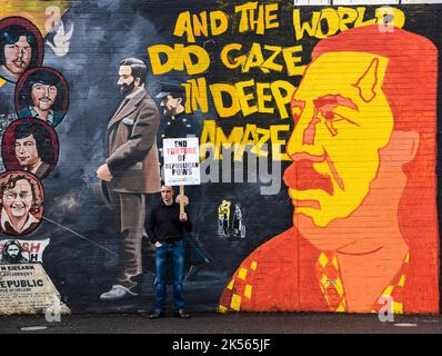 Belfast, Irlande du Nord. 11 Mar 2017 prisonniers républicains irlandais - Welfare Association (IRPWA) organiser une manifestation pour mettre en lumière le traitement des prisonniers républicains dans la prison de Maghaberry HMP. Banque D'Images