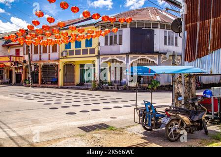 Vieille ville de Takuapa à Phang Nga, Thaïlande Banque D'Images