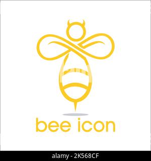 l'icône abeille / logo exclusif inspiration Illustration de Vecteur
