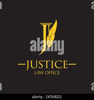 le logo exclusif justice law s'inspire Illustration de Vecteur