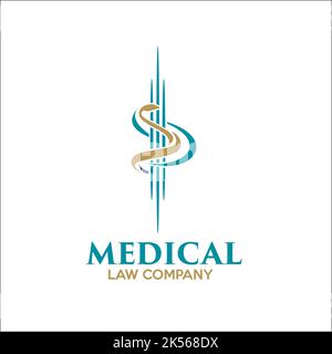 droit médical / logo exclusif inspiration Illustration de Vecteur