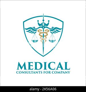 consultants médicaux / logo exclusif inspiration Illustration de Vecteur