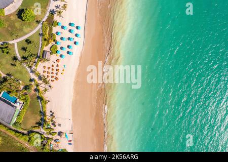 Vue aérienne de la plage de Khao Lak en Thaïlande Banque D'Images