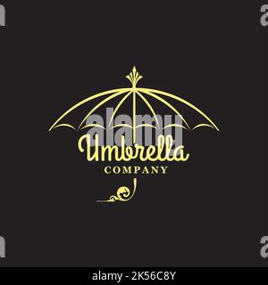logo exclusif parapluie inspiré Illustration de Vecteur