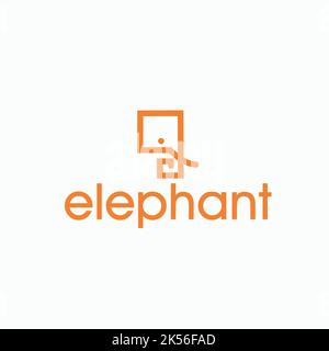 logo éléphant inspiré du design exclusif Illustration de Vecteur