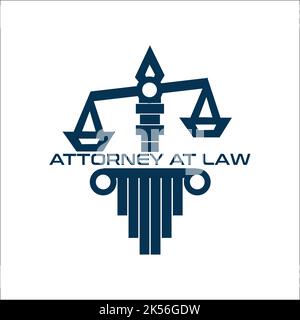 logo attorney at law inspiré de la conception exclusive Illustration de Vecteur