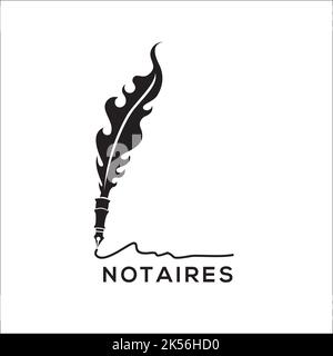 inspiration exclusive de la conception du logo notaires Illustration de Vecteur