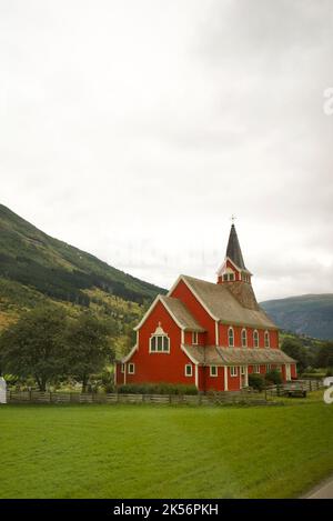 Nouvelle église olden, Norvège. Banque D'Images