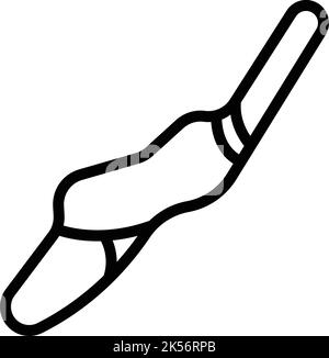 Vecteur de contour de l'icône de circuit. Piste de course. Début de la finition Illustration de Vecteur