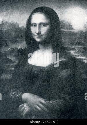 Mona Lisa, portrait peint par l'artiste italien Leonardo da Vinci. Considéré comme un chef-d'œuvre de la Renaissance italienne Banque D'Images