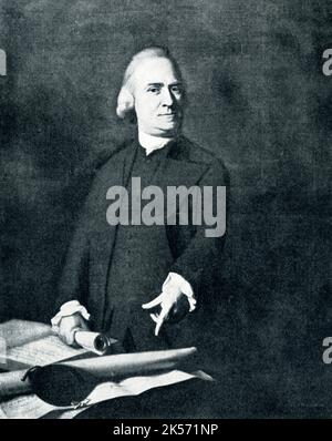Samuel Adams Portrait de John Singleton Copley peinture mondialement célèbre Banque D'Images