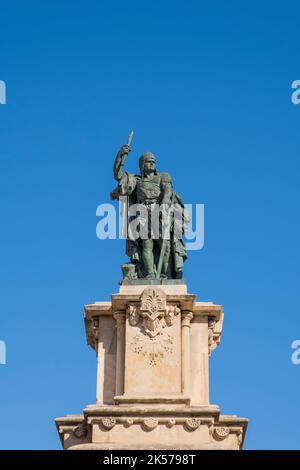 Espagne, Catalogne, Costa Daurada, Tarragone, Rambla Nuova, Monument à Roger de Llúria Banque D'Images