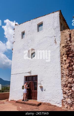 Espagne, Catalogne, Costa Daurada, Mont-Roig del Camp, Ermita de Mare de Deu de la Roca peint par Joan Miró Banque D'Images