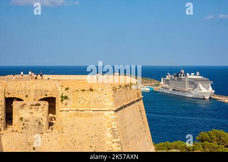 Espagne, Iles Baléares, Ibiza, Eivissa (ville d'Ibiza), Dalt Vila (haute ville) classé au patrimoine mondial de l'UNESCO, le fort Banque D'Images