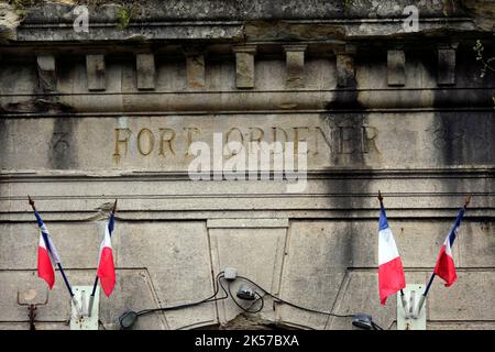 France, territoire de Belfort, fort de Vezelois, fort Ordener construit entre 1883 et 1886, l'entrée Banque D'Images