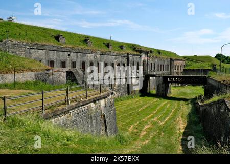 France, territoire de Belfort, Vezelois, fort d'Ordener construit entre 1883 et 1886, l'entrée Banque D'Images