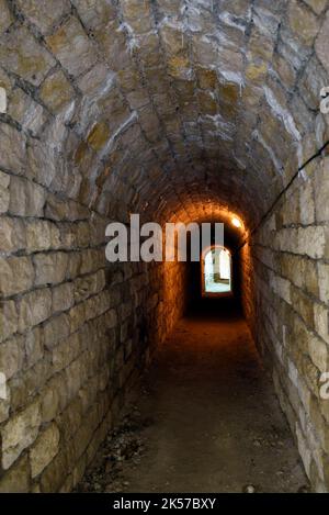 France, territoire de Belfort, fort de Vezelois, fort Ordener construit entre 1883 et 1886, couloir Banque D'Images