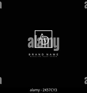 Lettre initiale logo AD - simple logo d'affaires pour Alphabet A et D - logo Monogram Illustration de Vecteur