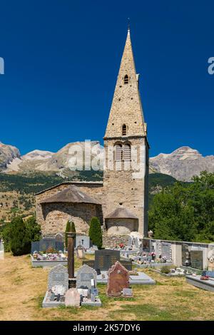 France, Hautes Alpes, (05) massif du Dévoluy, Dévoluy, Saint-Disdier, chapelle de Gicon appelée Église mère Banque D'Images