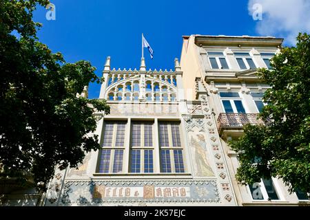 Portugal, région du Nord, Porto, centre historique classé au patrimoine mondial par l'UNESCO, la librairie Lello (Livraria Lello) a également appelé la librairie Chardron Banque D'Images