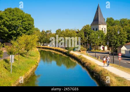 France, Seine et Marne, Claye Souilly, le canal Ourcq Banque D'Images