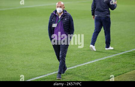 L'entraîneur-chef Fiorentina Vincenzo Italiano arrive avant le match de l'UEFA Europa Conference League au parc Tynecastle, à Édimbourg. Date de la photo: Jeudi 6 octobre 2022. Banque D'Images