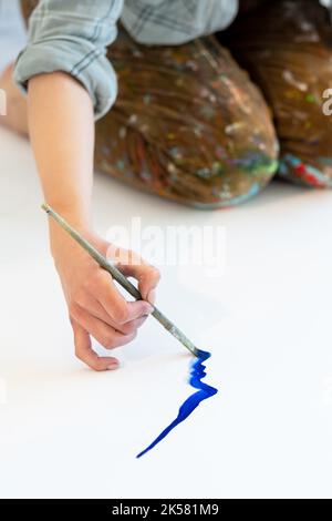 peinture art créatif hobby artiste avec pinceau Banque D'Images