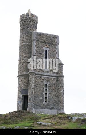 Milner's Tower sur Brada Head, Port Erin, île de Man Banque D'Images