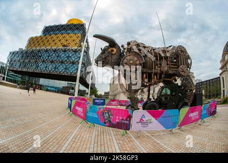 Birmingham Commonwealth Games 2022 Raging Bull, place du Centenaire, Birmingham, Royaume-Uni Banque D'Images