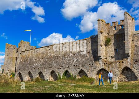 Brunnsporten, murs de la ville de Visby, Gotland, Suède Banque D'Images