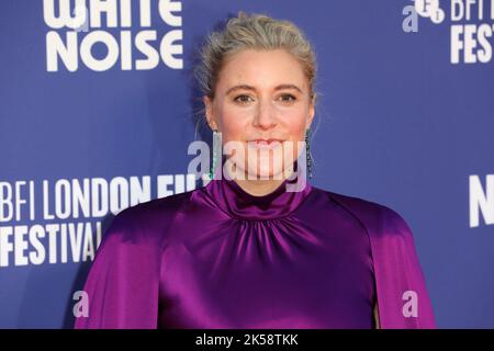 Londres, Royaume-Uni, 06/10/2022, Greta Gerwig participe à la première britannique de White Noise lors du BFI London film Festival 66th Banque D'Images